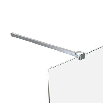 Glass-to-wall support bar (bracing bar) for 10 mm panels