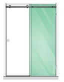 Stock sliding fixed panel, 10 mm clear toughened, 2100 mm high