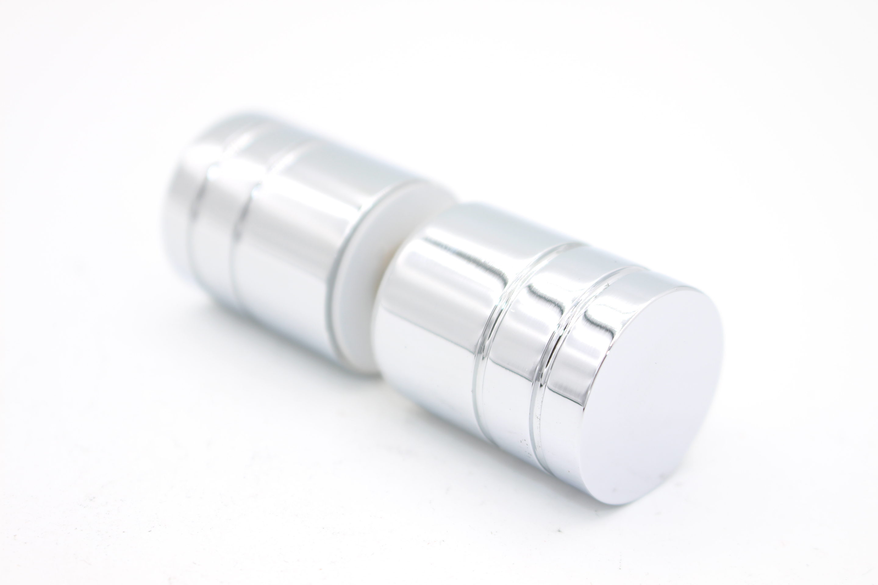 Round shower door knob, 25 mm, back to back