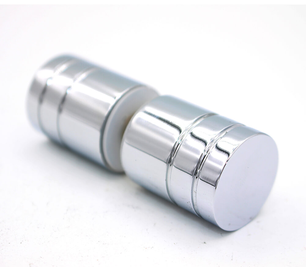 Round shower door knob, 32 mm, back to back