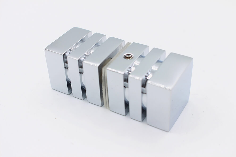 Square shower door knob, 25 mm, back to back